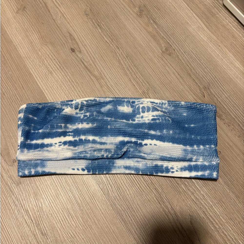 PacSun Blue Tie-Dye Bikini Top